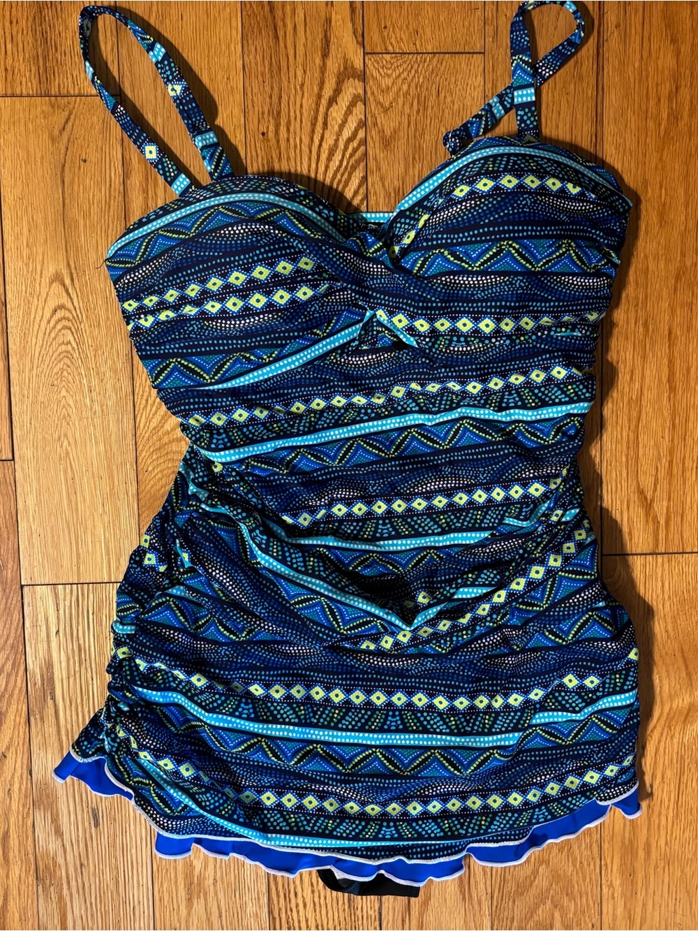 Mycoco Blue & Teal Geometric Swim Suit